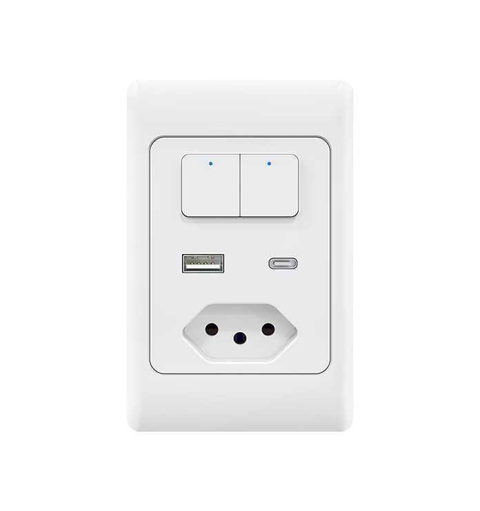 Brazil Smart Switch Socket with USB Ports
